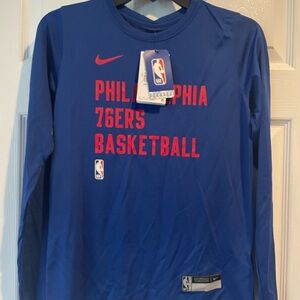NEW  Nike Philadelphia 76ers Sixers Basketball Dri Fit Boys Medium 10/12